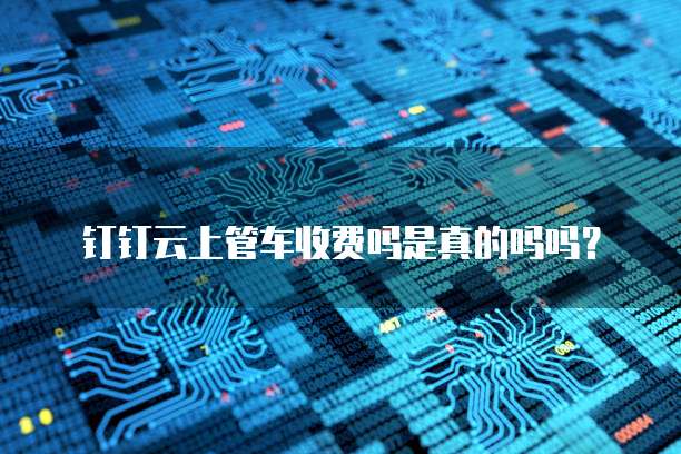 钉钉云上管车收费吗是真的吗吗?