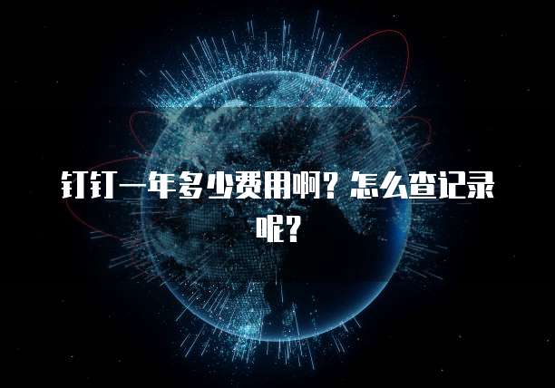 钉钉一年多少费用啊?怎么查记录呢?