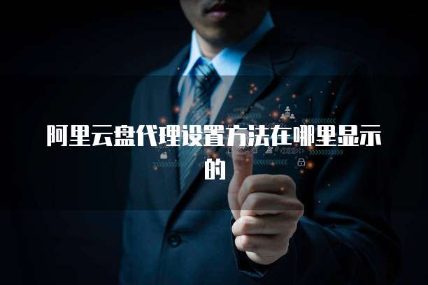 阿里云盘代理设置方法在哪里显示的