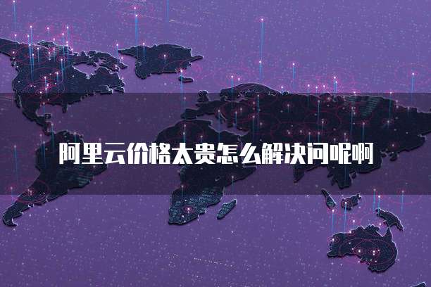 阿里云价格太贵怎么解决问呢啊