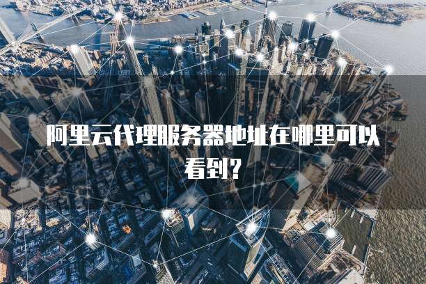 阿里云代理服务器地址在哪里可以看到?