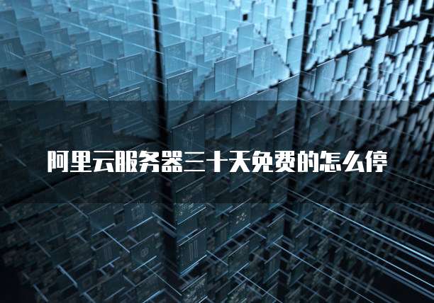 阿里云服务器三十天免费的怎么停