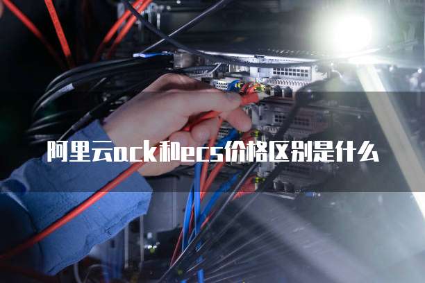 阿里云ack和ecs价格区别是什么