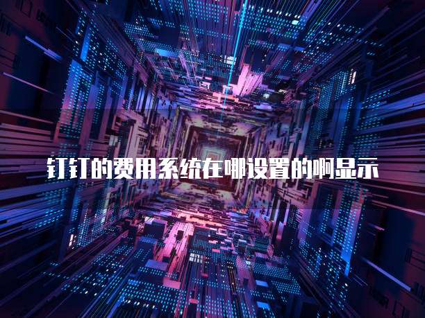 钉钉的费用系统在哪设置的啊显示