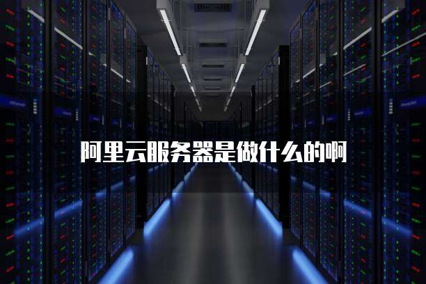 阿里云服务器是做什么的啊