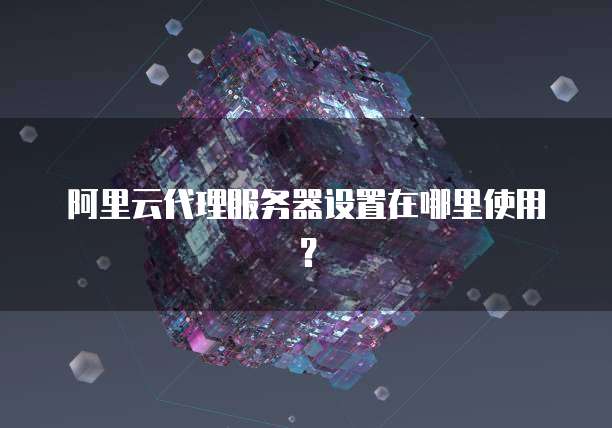 阿里云代理服务器设置在哪里使用?