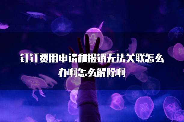 钉钉费用申请和报销无法关联怎么办啊怎么解除啊