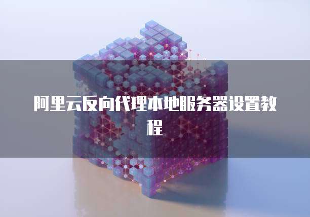 阿里云反向代理本地服务器设置教程