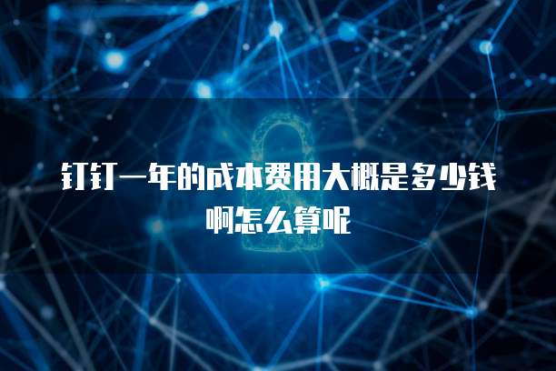 钉钉一年的成本费用大概是多少钱啊怎么算呢