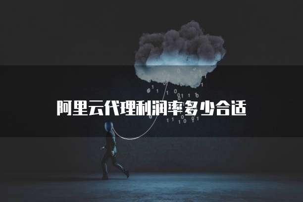 阿里云代理利润率多少合适