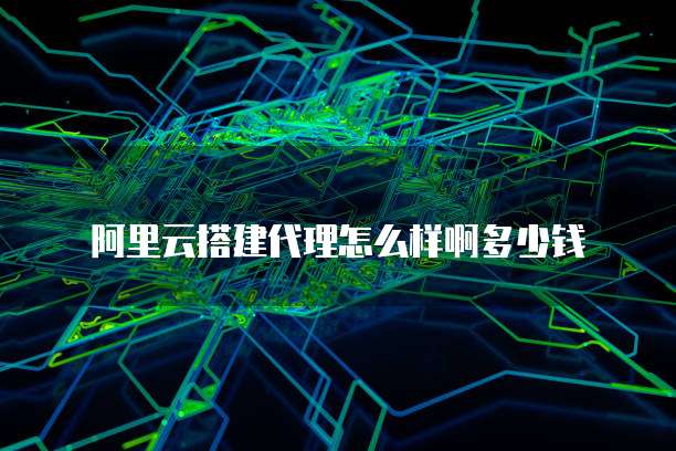 阿里云搭建代理怎么样啊多少钱