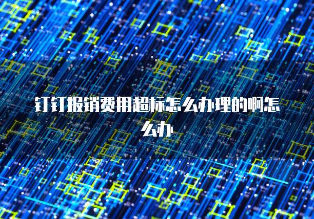 钉钉报销费用超标怎么办理的啊怎么办