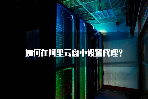 如何在阿里云盘中设置代理?