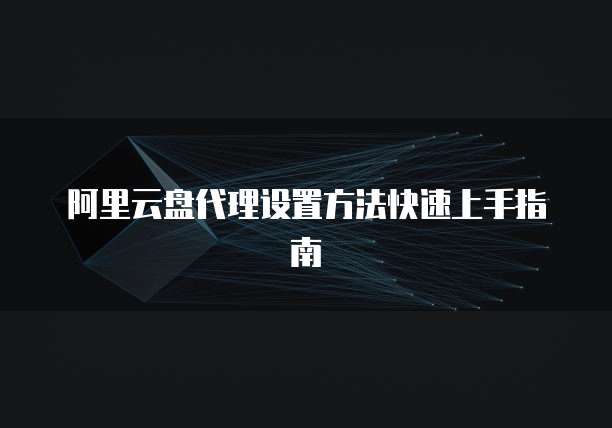 阿里云盘代理设置方法快速上手指南