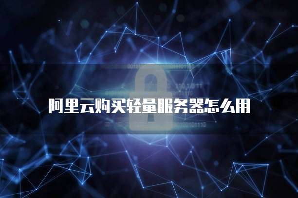 阿里云购买轻量服务器怎么用