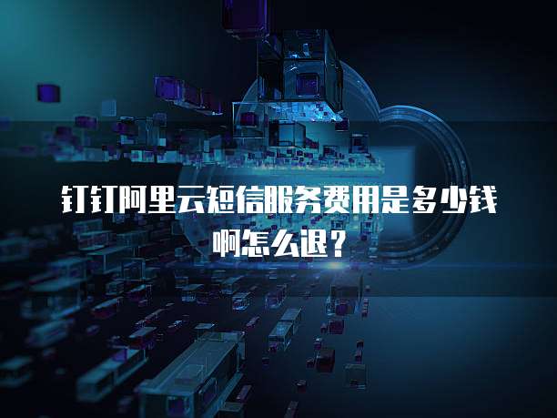 钉钉阿里云短信服务费用是多少钱啊怎么退?