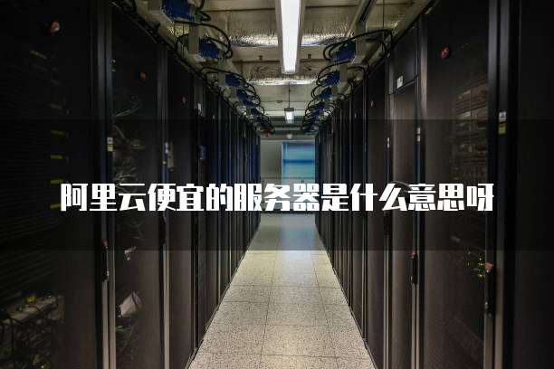阿里云便宜的服务器是什么意思呀