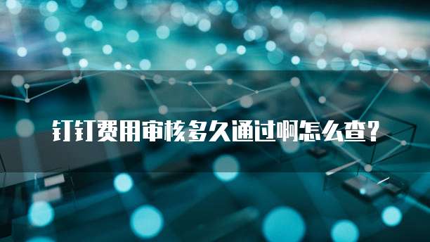 钉钉费用审核多久通过啊怎么查?