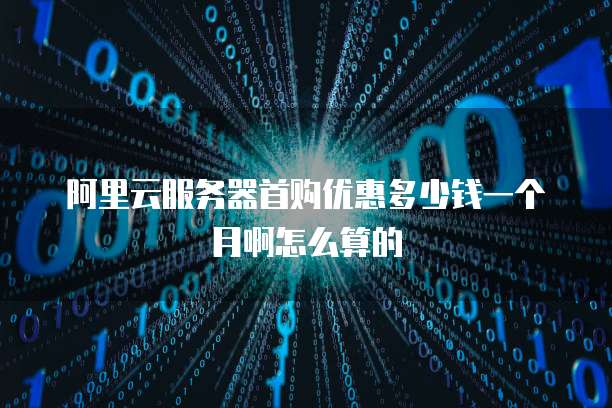 阿里云服务器首购优惠多少钱一个月啊怎么算的