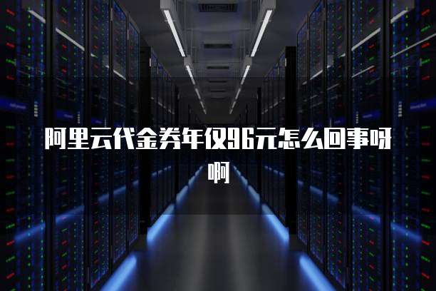 阿里云代金券年仅96元怎么回事呀啊