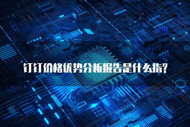 钉钉价格优势分析报告是什么指?