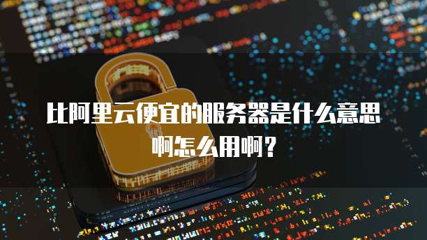 比阿里云便宜的服务器是什么意思啊怎么用啊?