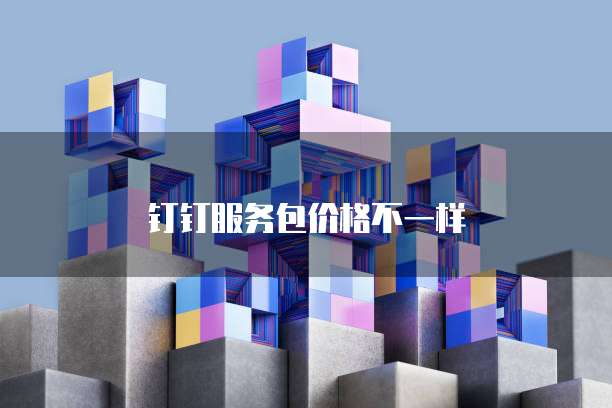 钉钉服务包价格不一样