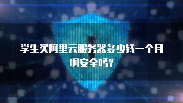 学生买阿里云服务器多少钱一个月啊安全吗?