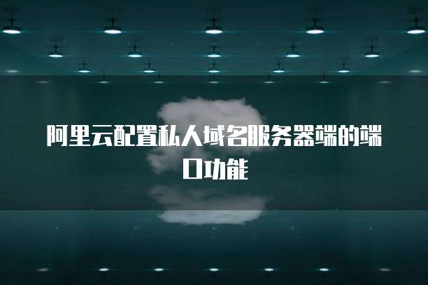阿里云配置私人域名服务器端的端口功能