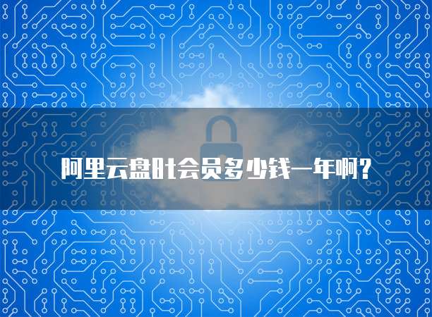 阿里云盘8t会员多少钱一年啊?