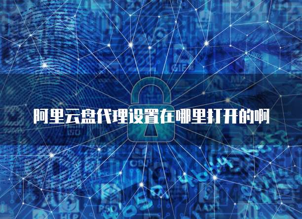 阿里云盘代理设置在哪里打开的啊