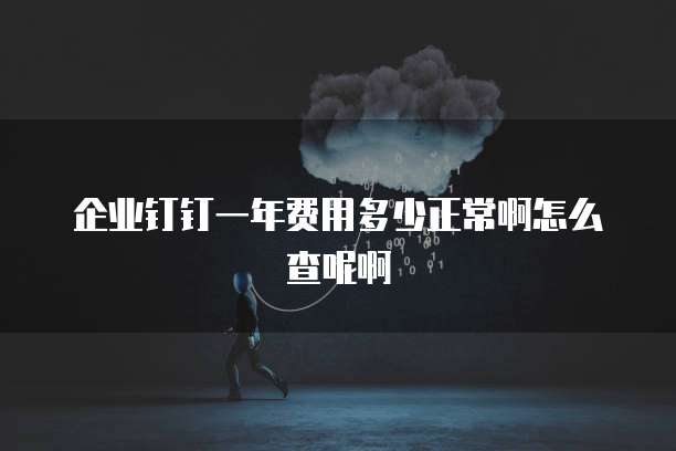 企业钉钉一年费用多少正常啊怎么查呢啊