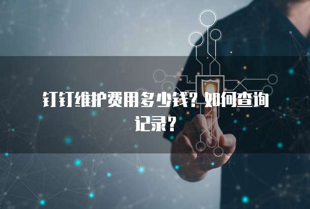  钉钉维护费用多少钱？如何查询记录？