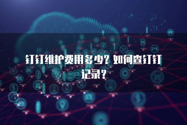 钉钉维护费用多少？如何查钉钉记录？
