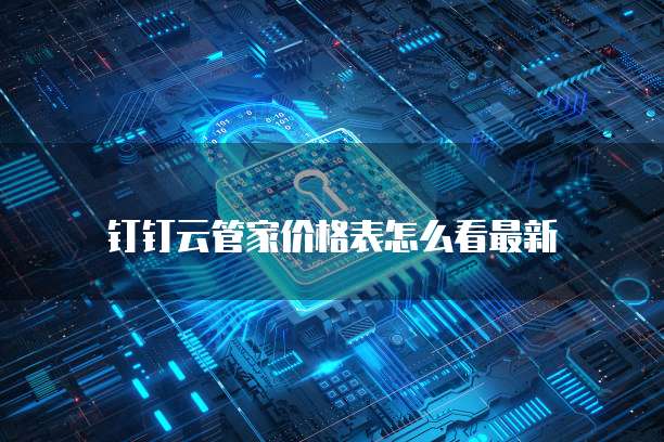 钉钉云管家价格表怎么看最新