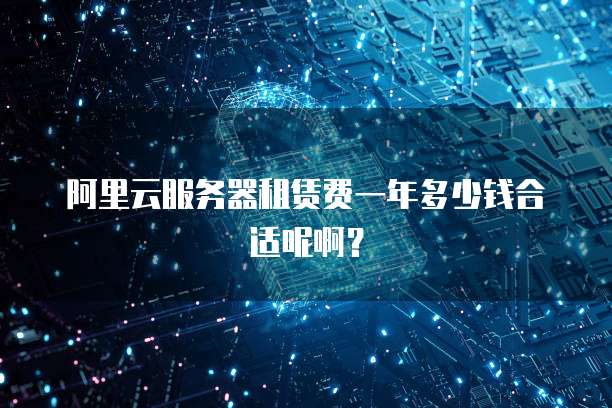阿里云服务器租赁费一年多少钱合适呢啊?