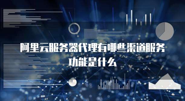 阿里云服务器代理有哪些渠道服务功能是什么