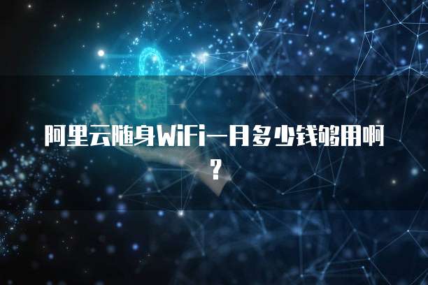 阿里云随身WiFi一月多少钱够用啊？