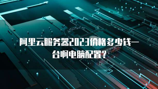 阿里云服务器2023价格多少钱一台啊电脑配置?