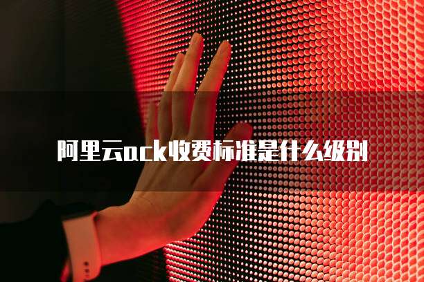 阿里云ack收费标准是什么级别