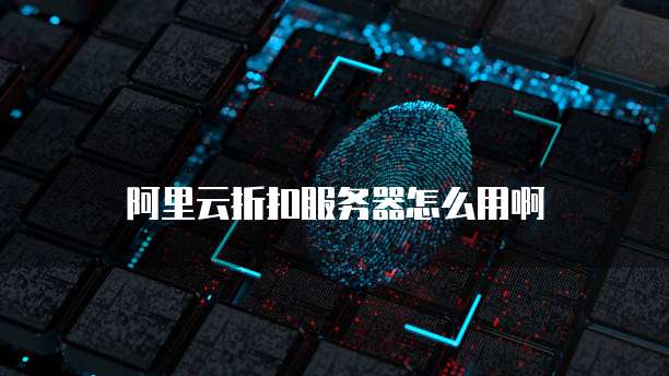 阿里云折扣服务器怎么用啊