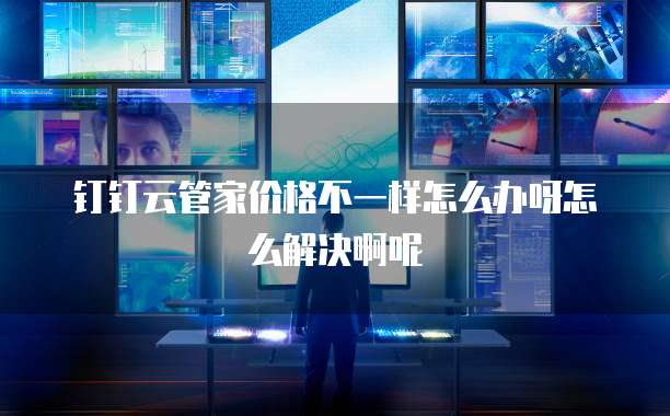 钉钉云管家价格不一样怎么办呀怎么解决啊呢