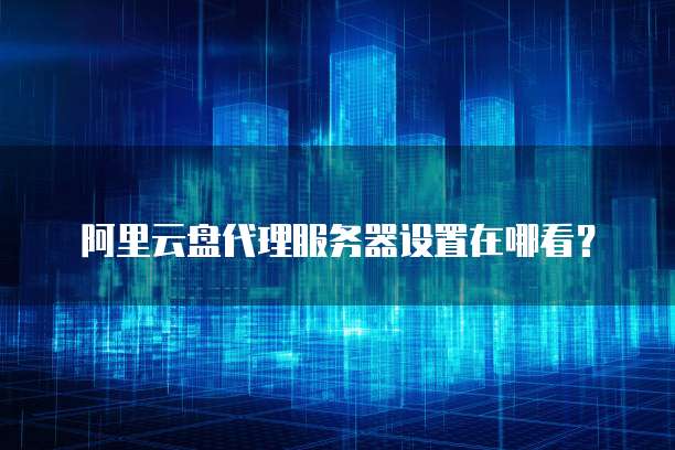 阿里云盘代理服务器设置在哪看?