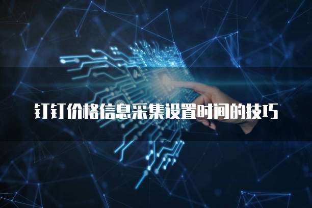 钉钉价格信息采集设置时间的技巧