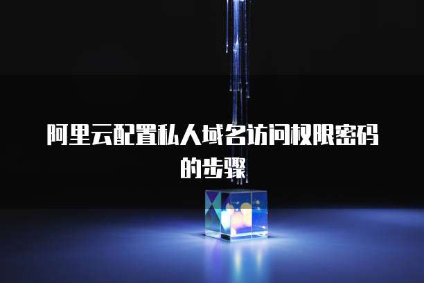 阿里云配置私人域名访问权限密码的步骤