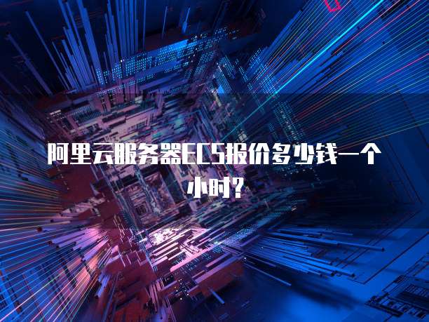 阿里云服务器ECS报价多少钱一个小时?
