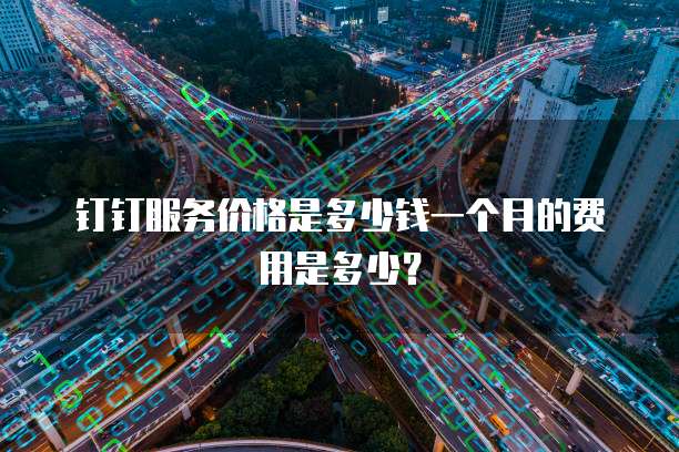 钉钉服务价格是多少钱一个月的费用是多少?