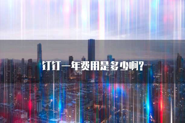 钉钉一年费用是多少啊?