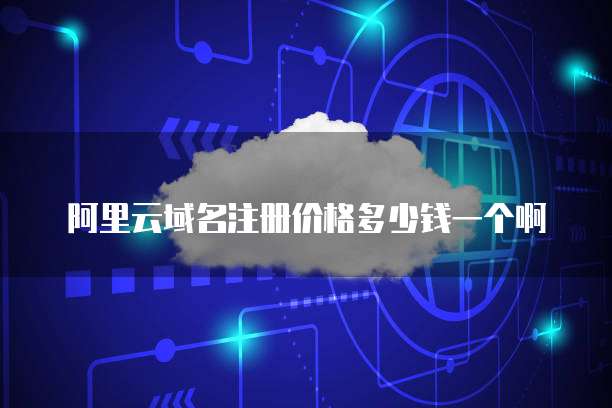 阿里云域名注册价格多少钱一个啊
