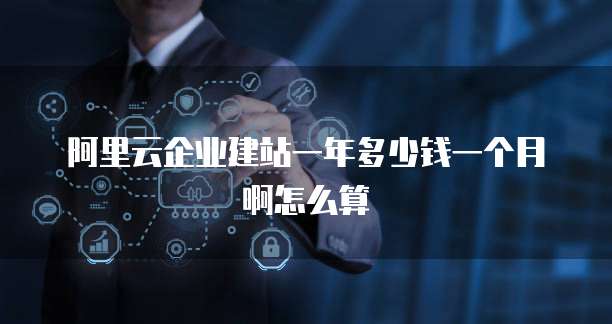 阿里云企业建站一年多少钱一个月啊怎么算